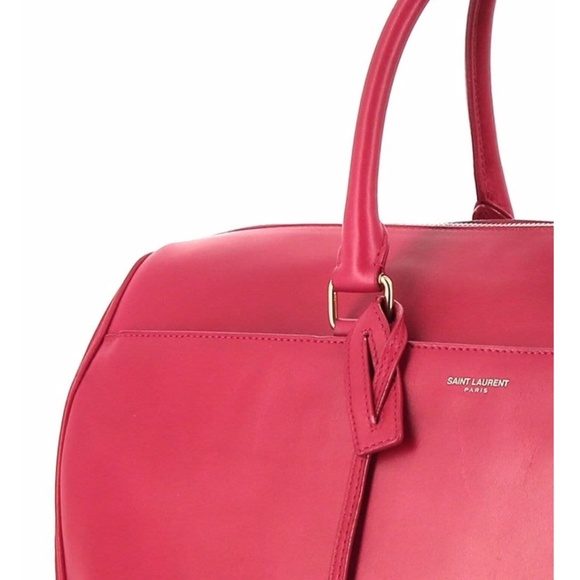 New Authentic Saint Laurent  logo-stamp leather duffle bag - Picture 4 of 13